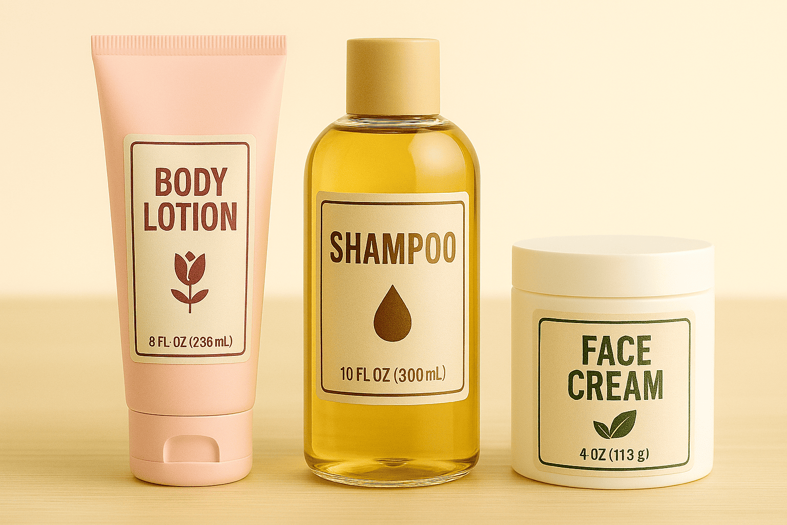 Etiqueta de productos cosméticos