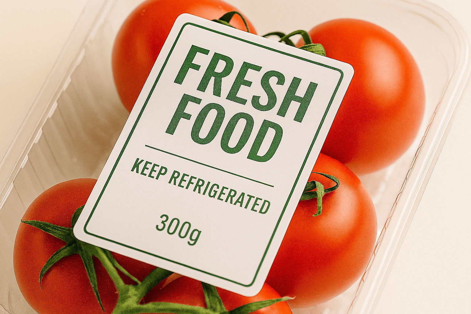 Etiquetas de alimentos frescos
